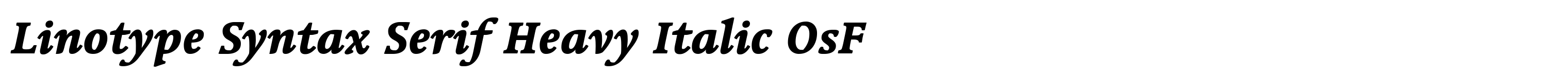 Linotype Syntax Serif Heavy Italic OsF